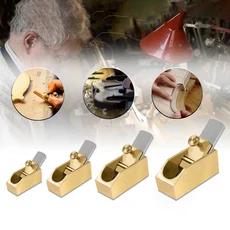 품질의 구리 황동 볼록한 평평한 바닥 가장자리 평면 대패 바이올린 목공 비행기 수동 푸시 기획 미니, 08 Flat Bottom 1set