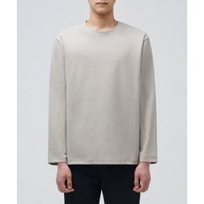 MUSINSA STANDARD 폰테 크루 넥 긴소매 티셔츠 [머쉬룸] 253403