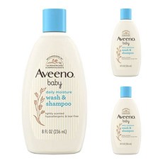 아비노베이비 데일리 모이스춰 워시 앤 샴푸, 236ml, 3개