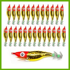 대용량 왕눈이에기 25개입 문어 쭈꾸미 갑오징어 에기 금비 색동 은비, 25개, 10g, 고추장금비