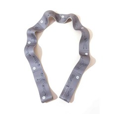 NORMAK 포즈 일러스트 포함 신축 천 고무 요가 벨트 운동용 요가 밴드 길이 90cm 폭 4cm 운동 트레이닝 필라테스 스트레치 피트니스 그레이/블루/핑크 (그레이, 1개