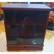 木製三層加一抽屜玻璃置物箱 - 藝品收納展示箱