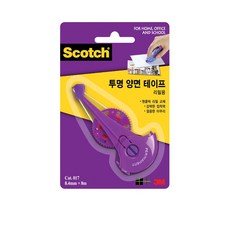 3M 투명 양면테이프 리필 017R 8.4mmx8m, 1, 1개