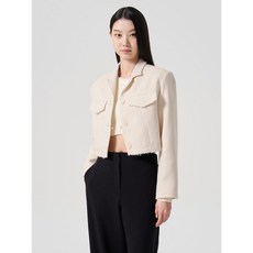 브랜드정품 에잇세컨즈 8SECONDS 오버핏 트위드 자켓 재킷 아이보리 (324311EY10) 358101