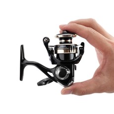 Huidiao 132g 미니 스피닝릴 울트라라이트 낚시릴 5.2:1 기어비 4kg 드래그 마이크로 피싱용, 블랙, MG500