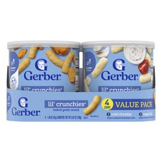 거버 릴 크런치스 유아 곡물 스낵 체다 베지 42g 4개입 GBR-93799