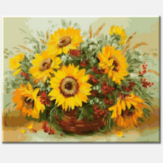 모모픽스페인팅 DIY명화그리기 60x75cm, WK02 해바라기 바구니