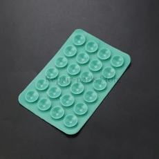 2pcs두꺼운 실리콘 흡입 컵 24 사각형 흡입 컵 휴대 전화 태블릿 수하물 흡입 컵 범용 충전기 가죽 케이스, 02 light green