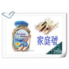 A-Star Bones 多效亮白清新螺旋五星棒 1100g 素食狗, 1個, S