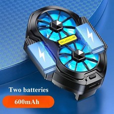 프린 새로운 FS01 듀얼 팬 전화 쿨러 충전식 600mAh 클립 온 강력한 냉각 음소거 무선 범용 스마트 폰용, chargeable, 1개