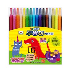 지구화학 투명이 샤프식 색연필, 16색, 1개
