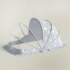 원터치 접이식 아기모기장 유아 폴딩 방충망 침대 이동식 신생아, 그레이쉽