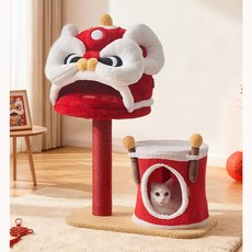 petstar 新年舞獅造型貓跳台 貓跳台、跳台、新年款跳台, 1個, 新年款貓跳台 小號