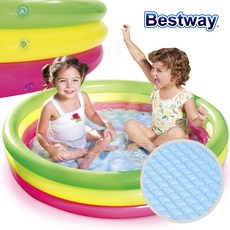 베스트웨이 3단 엠보싱 무지개 물놀이 풀장 BW 51104, 1개
