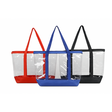 [PVC 투명가방 대용량] 방수 수영장 물놀이 해변 캠핑 비치백, 블랙