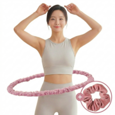 [3분 뱃살 타파] 노아위드 스프링 훌라후프 다이어트, 1개, 벨벳 핑크, 1.5kg