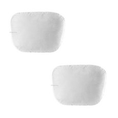 발통마켓 차량용 스웨이드 폭신한 목쿠션, 화이트, 2개