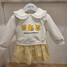 아가방 디즈니베이비 초특가세일~~ 사랑스러움과 편안함까지! 부드러운 푸우 면 원피스~ 아기자기 곰돌이푸가 콕콕 원피스~ 어린이집 등원복으로도 추천~