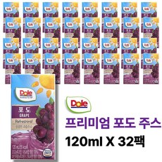 돌코리아 DOLE 포도주스 120ml BOX, 32개