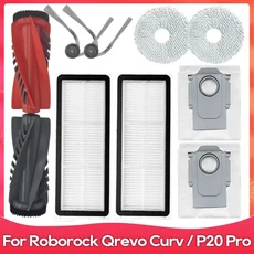 Roborock Qrevo C / 5AE Curv EdgeC 호환 브러시 필터 물 먼지봉투, 17 Set Q