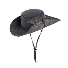 thegg 成人男女通用網眼涼爽登山帽釣魚帽, 炭灰色