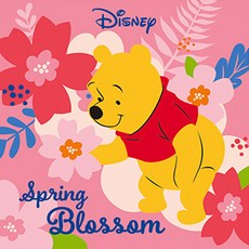 DIY 디즈니 보석십자수 곰돌이푸 핑크블러썸 25x25, 1개