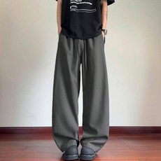 男士涼感透氣寬褲｜夏天防曬彈性休閒長褲，多口袋直筒工裝褲