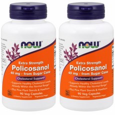 NOW Foods 甘蔗原素40mg加強膠囊, 90顆, 2罐