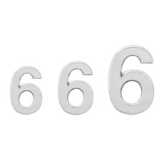 입체 문자 아크릴 숫자 번호 스카시 스티커, 은색 6