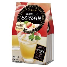닛토홍차 엄선 과즙 녹는 백도, 10개입