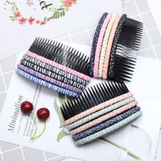 百搭發箍盤發布藝大號發卡女發梳插梳防滑劉海梳碎髮夾子頭飾24齒