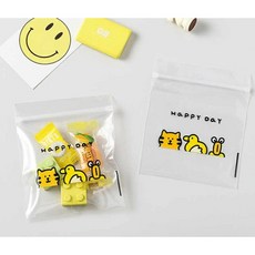 可愛卡通圖案高透自封袋 飾品收納袋 禮品包裝袋, 多功能夾鏈袋-小黃鴨10*12, 1個