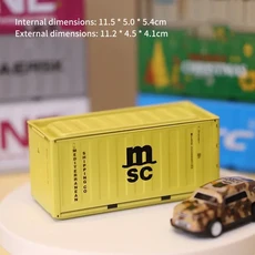 새로운 컨테이너 미니 철제 박스 소형 모델 수납 창의적인 데스크탑 장식 랙 다기능 금속, 01 11.5x5x5.4cm, 14 A6