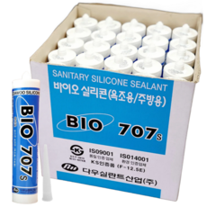 욕실용 실리콘 바이오 707(노즐 포함 안전포장) 백색, 25개