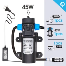 45 w 0.2mm 미스트 키트 펌프 자동 자체 프라이밍 급수 냉각 시스템 정원 안뜰 관개 타이머 제어 트램폴린, 22 Q