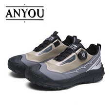 ANYOU 남성용 초경량 다이얼 런닝화 등산화 트레킹화 다이얼