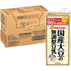 마루산 일본콩 무조정 두유 1000ml 6개, 1L