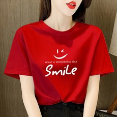 여성용 면 반팔 티셔츠 여름 트렌디 프린트 반소매 티셔츠 슬림핏 루즈핏 라운드넥 상의 얇은 스타일