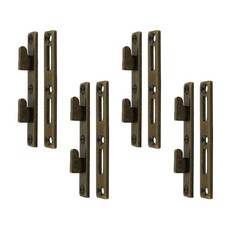 Semetall 목재 침대 레일 연결 피팅 - 나무 레일용 10.6cm(4.2인치) 후크 4개 세트 108003, Semetall 목재 침대 레일 연결 피팅 - 나무 레