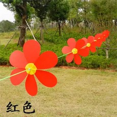 줄 바람개비 만국기 회전 오색 유치원 주유소 행사, 1개, 10m 낚싯줄/레드 바람개비