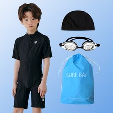 서프베이 남아 반팔올인원 생존수영복 세트