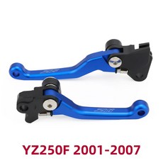 가능한 접이식 야마하 핸들바 레버 2001 조절 브레이크 클러치 YZ250 호환 250 피벗 오토바이 YZ 250FX YZ250X 액세서리, YZ250F 01-07 Blue, 1개