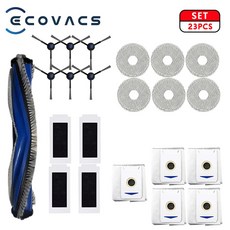 ECOVACS T30 PRO OMNI / T30S PRO / YEEDI M12 Pro+ 로봇 진공 교체 부품 먼지 봉투 메인 사이드 브러시 필터 걸레 액세서리, 핑크