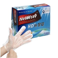 허브몰 / 위생장갑 500매 1개/일회용 비닐장갑 주방 요리 음식, 1개, 500개입