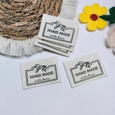 면직물 프린팅 라벨 촉감의 수제 의류 의류용 패치 봉제, 1개, 4. 10pcs