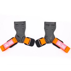 타이거밸런스 헬스 스트랩 리프팅 그립, 형광오렌지 스트랩 + 로고 핑크, 1세트