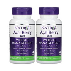 나트롤 아사이 베리 다이어트 체중 관리 베지 캡슐 60정, 2개
