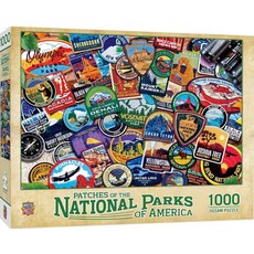 해외 MasterPieces - 1000피스 직소 퍼즐 국립 공원 패치 성인 가족 어린이를 위한 재미 48.9cm x 67.9cm19.25 26.75인치 미국매장정품+ 1731, National Park Patches.