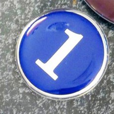 시노마트 에폭시 번호판 번호스티커, 빨강