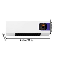 에어룸 벽걸이형 에어컨 2000W 다기능 냉방 가열, 검정색